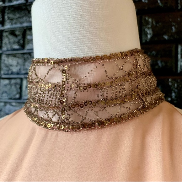 Ralph Lauren Light Pink Sheer Beaded Tunic Blouse - Picture 5 of 9